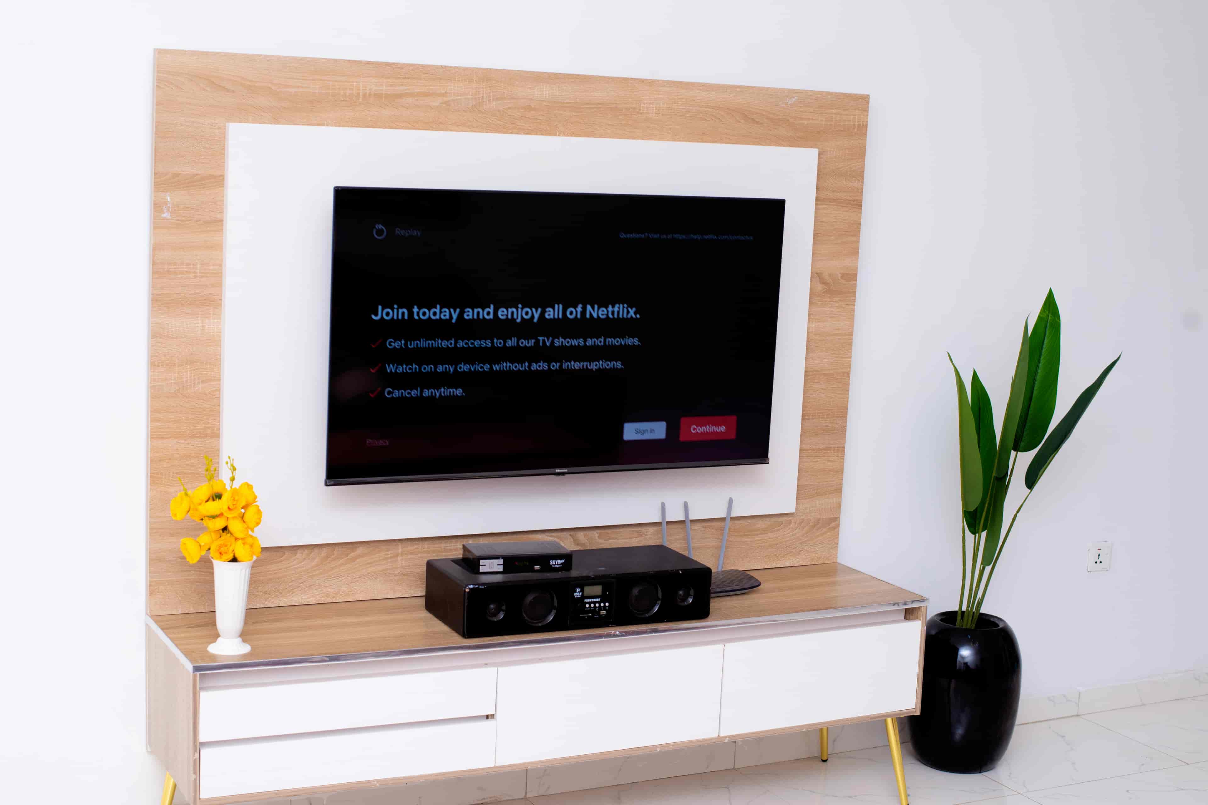 Smart TV with Netflix and Amazon Prime